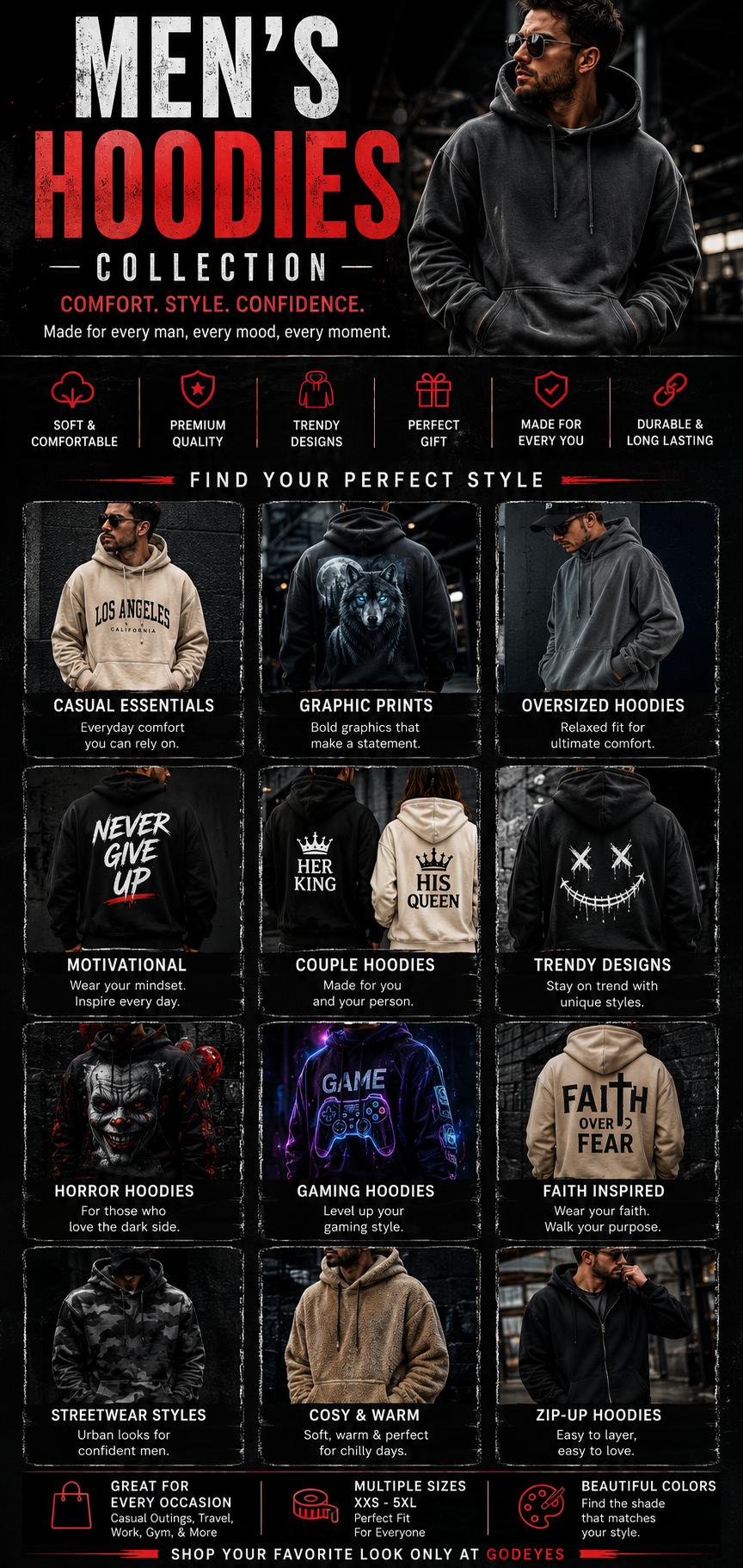 Men's Hoodies Collection – Comfort, Style, and Confidence for Every Man
