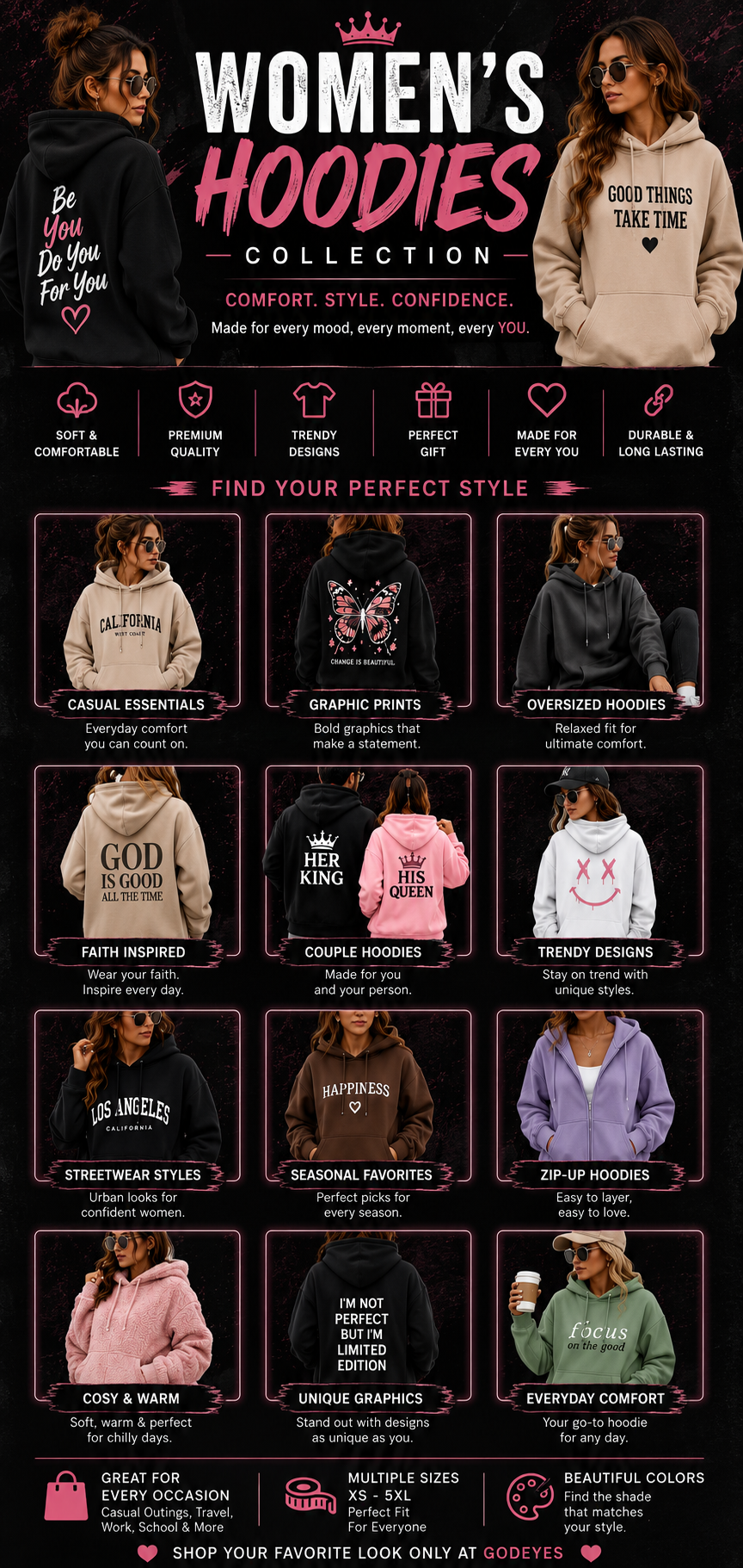 Women's Hoodies Collection – Comfort, Confidence, and Style for Every Woman
