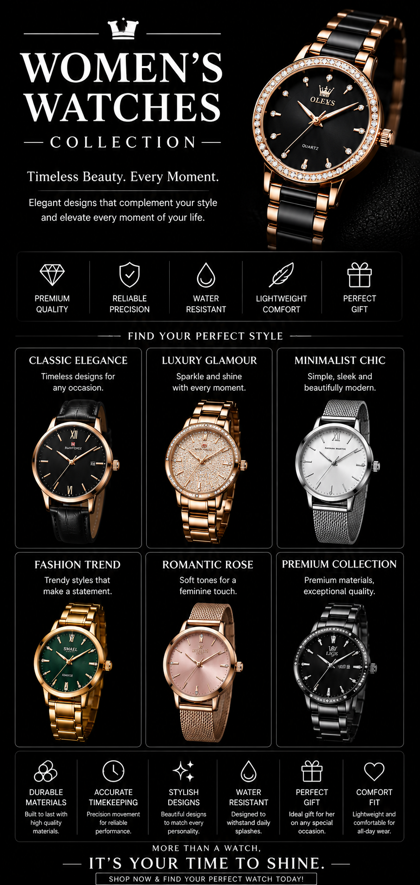 Women's Watches Collection – Timeless Elegance, Modern Style & Everyday Luxury
